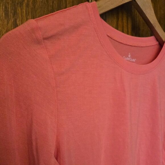 Cuddl Duds Softwear With Stretch Coral Long Sleeve Tee Shirt Small - Picture 2 of 4